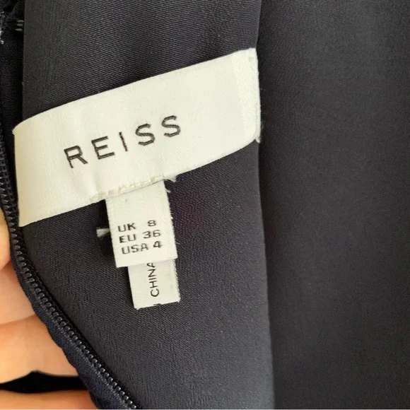 Reiss Marlowe Fit And Flare mini Dress Navy - Picture 9 of 15